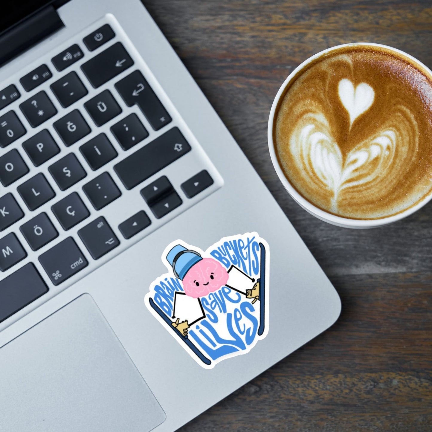 Brain Buckets Save Lives Sticker
